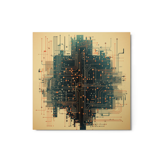 Retro Circuit Diagram Wall Art