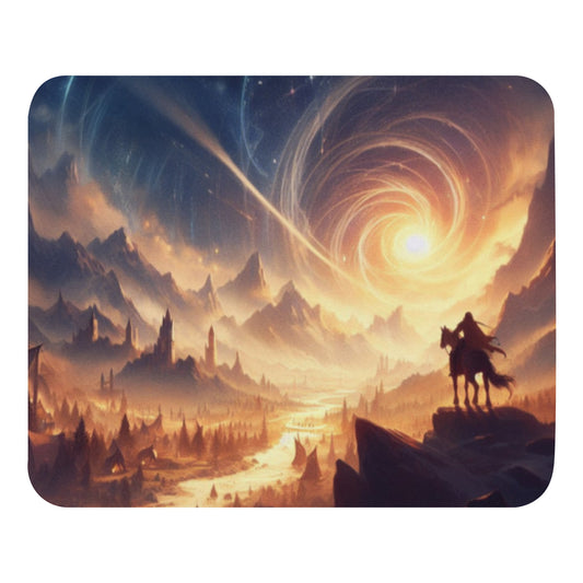 Rider in a Majestic Valley Mousepad