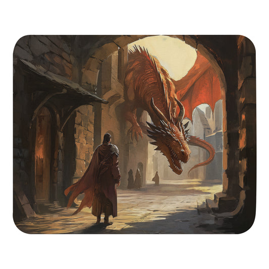 The Wizard and His Dragon Mousepad