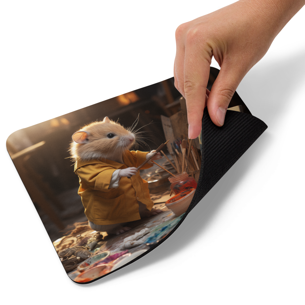 Hamster Painting a Masterpiece Mousepad